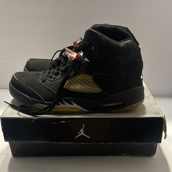 Jordan Other - Jordan Men's Sneakers in Black and Gold Jordan v retro